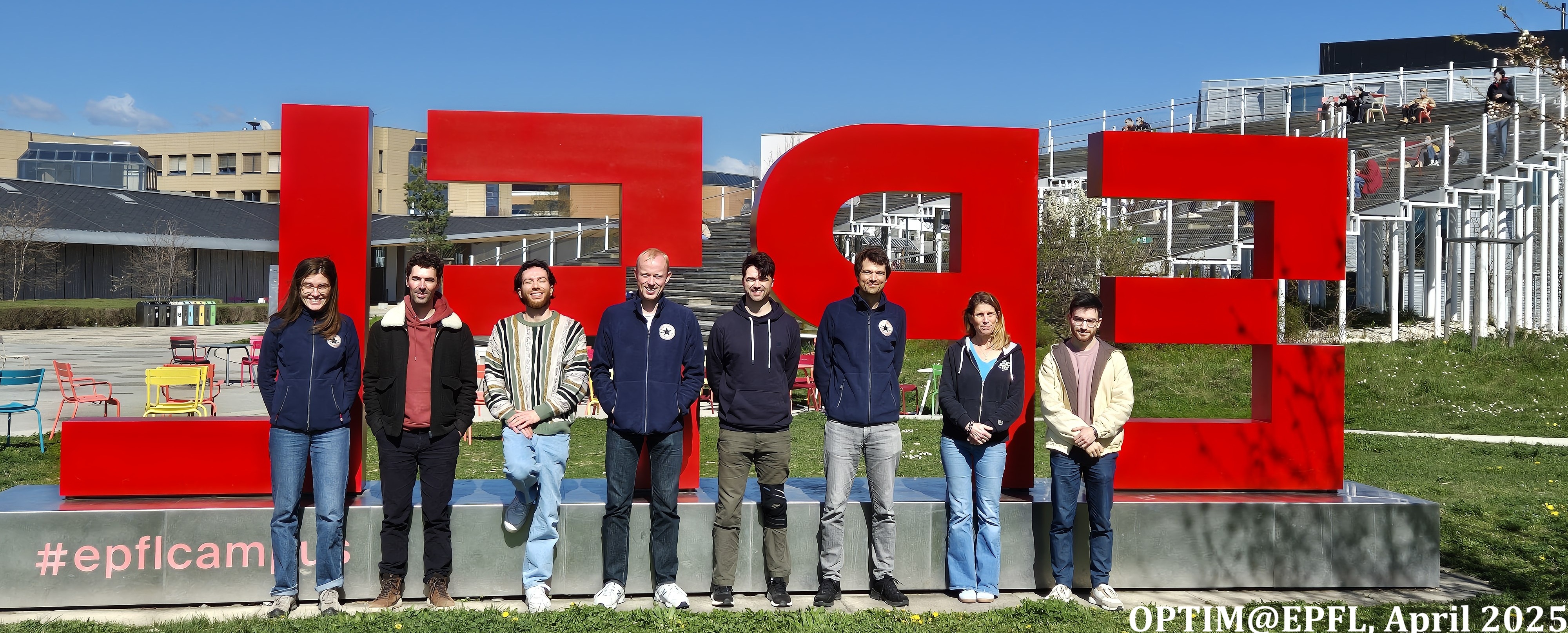 Group picture of OPTIM chair at EPFL in April 2025